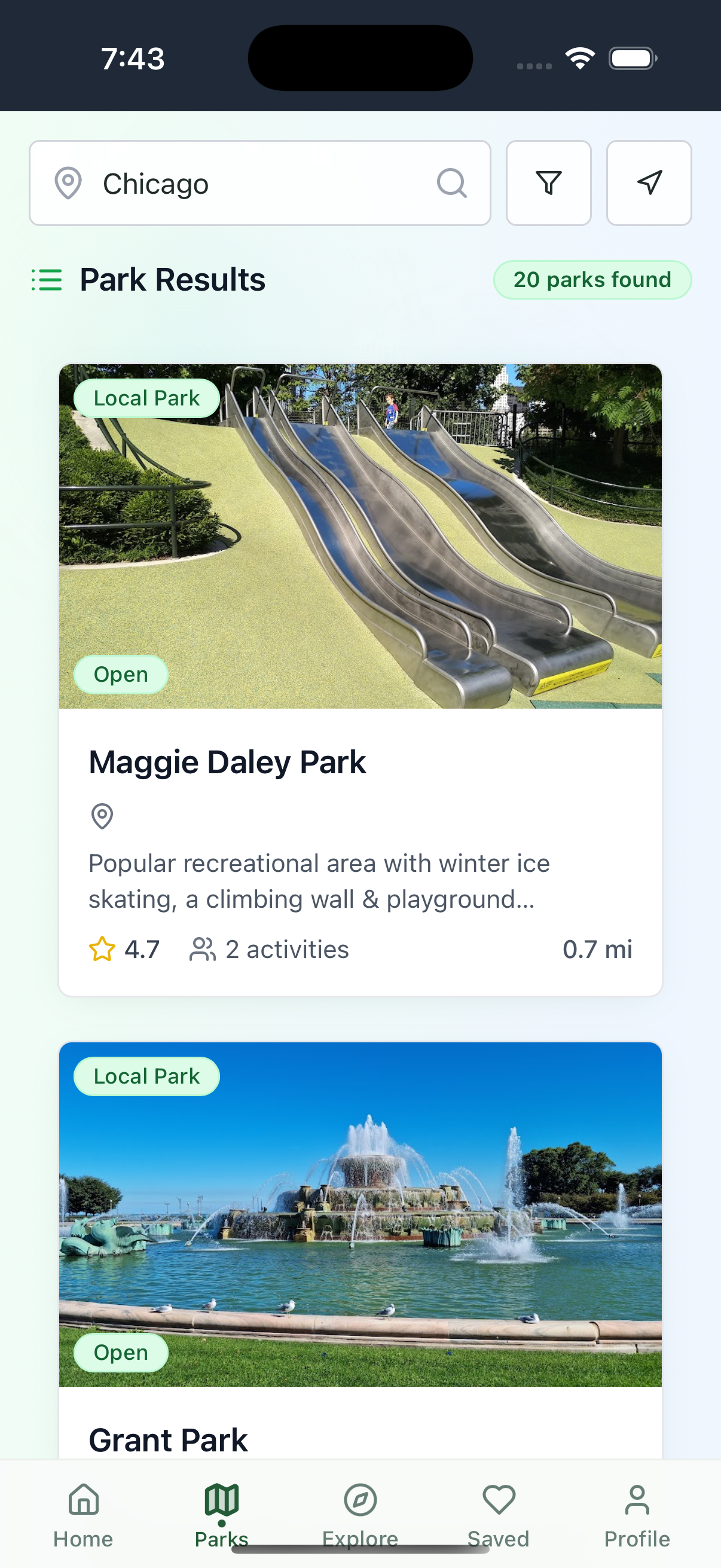 Park Search Results